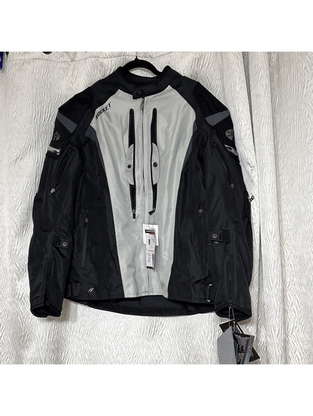 NWT-Joe Rocket Atomic 5.0 Mens Textile Motorcycle Jacket Black/Gray-Size 2XL